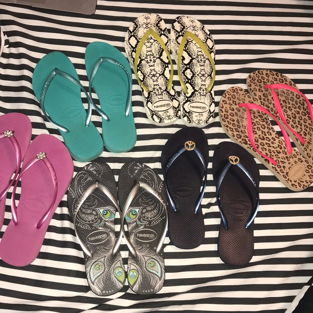 BUNDLE OF HAVAIANAS FLIP FLOPS (6 PAIRS)